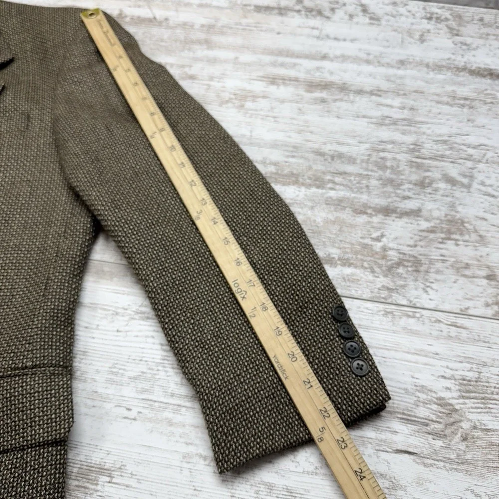 Vtg Oscar de‎ la Renta Mens Sport Coat Blazer 41R 100% Wool 2 Button Houndstooth